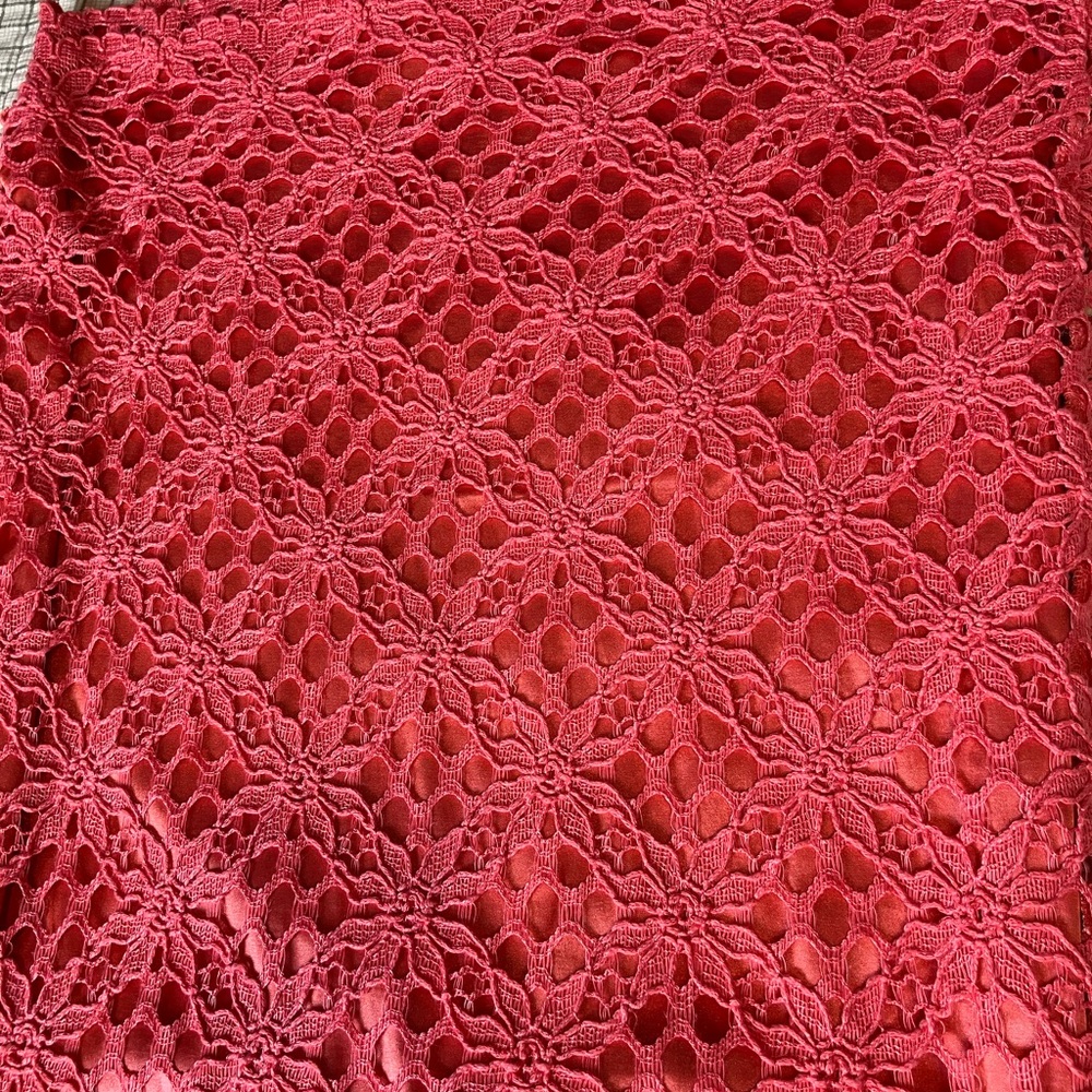 📦Jax Coral Crochet lace Midi Dress w/Sheer Yoke Sz 4 Gorgeous *$4.99 SHIP - Picture 10 of 15